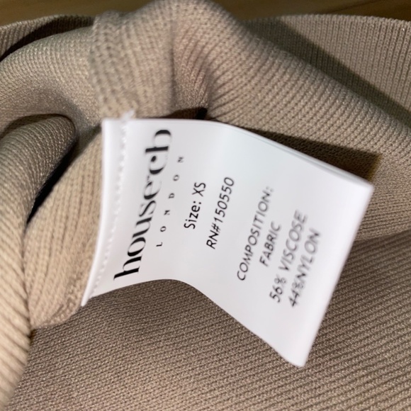 House of CB - MARIELLA Taupe KNIT MINI SKIRT - Picture 7 of 10